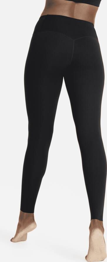 Nike Zenvy Legging met volledige lengte en iets ondersteunende halfhoge taille voor dames Zwart