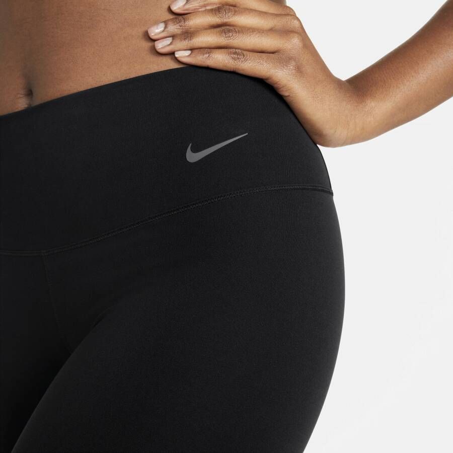 Nike Zenvy Legging met volledige lengte en iets ondersteunende halfhoge taille voor dames Zwart