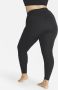Nike Zenvy Legging met volledige lengte en iets ondersteunende hoge taille voor dames (Plus Size) Zwart - Thumbnail 2