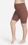 Nike Zenvy (M) bikershorts met zakken en iets ondersteunende hoge taille voor dames (21 cm zwangerschapskleding) Bruin - Thumbnail 3