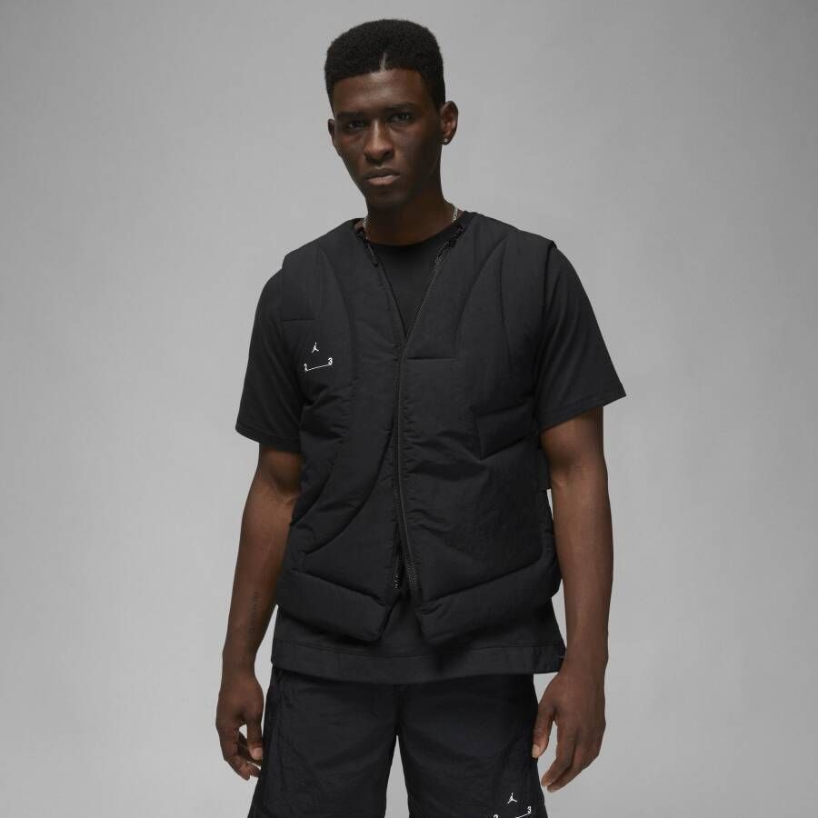 Jordan Mouwloos donsjack Engineered Statement Vest Black Heren