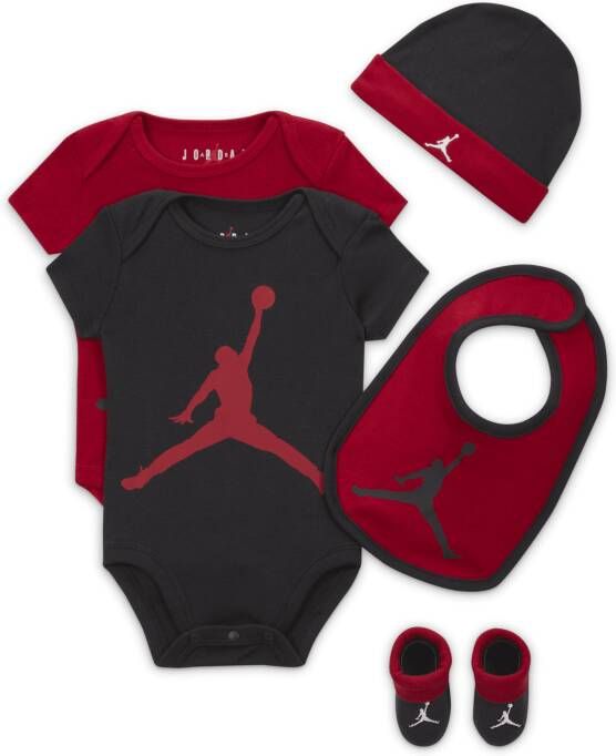 Jordan 5-Piece Core Gift Set vijfdelige boxset met rompertjes voor baby's Rood