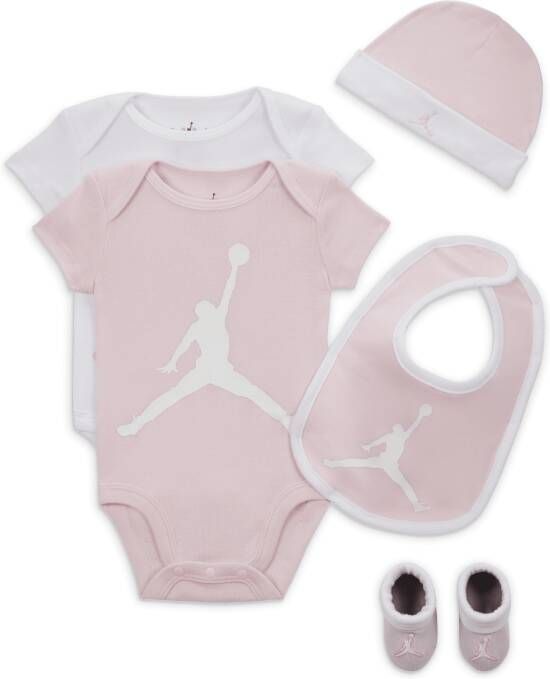 Jordan 5-Piece Core Gift Set vijfdelige boxset met rompertjes voor baby's Roze