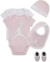 Jordan 5-Piece Core Gift Set vijfdelige boxset met rompertjes voor baby's Roze - Thumbnail 1