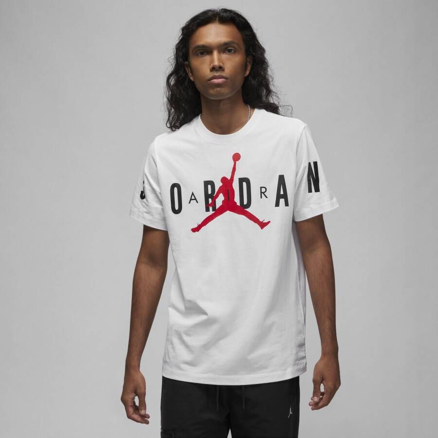 Jordan Air Stretch T-shirt T-shirts Kleding white black gym red maat: XL beschikbare maaten:S M L XL