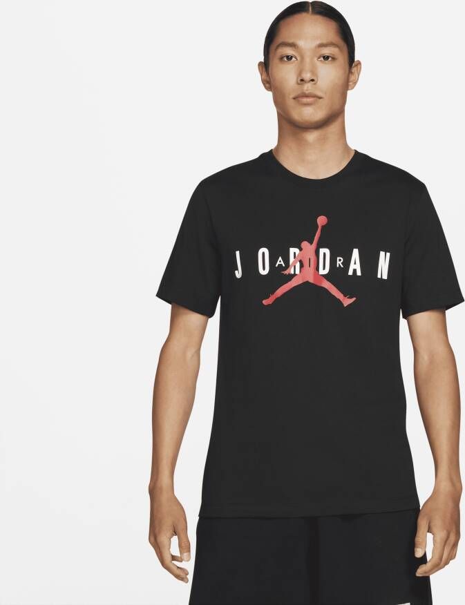 Jordan Air Stretch Crew T-shirts Kleding black white black maat: XL beschikbare maaten:S M L XL