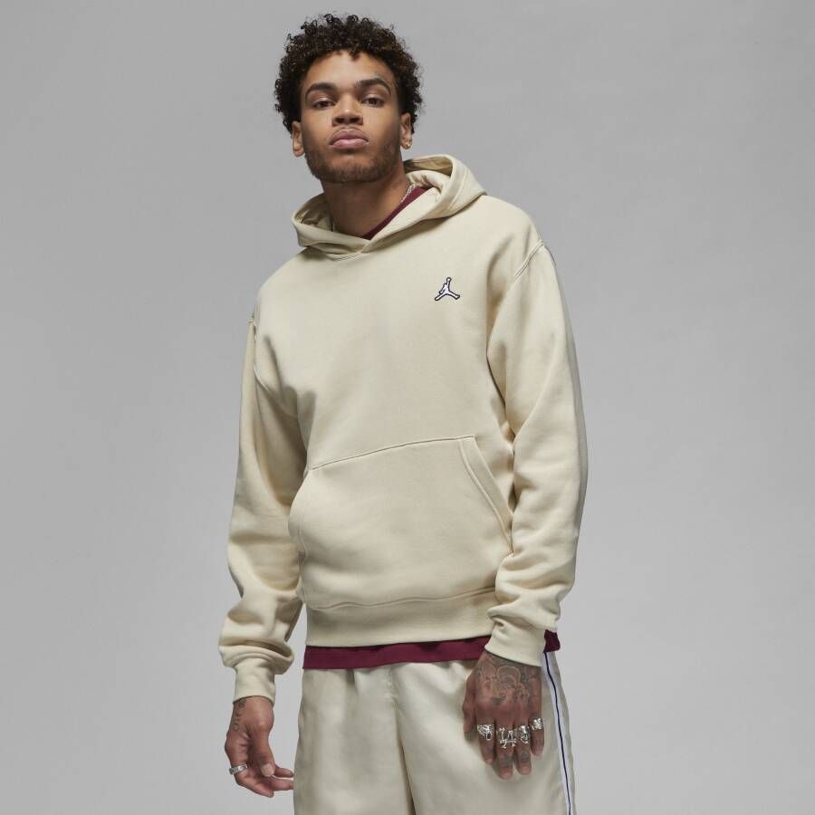Jordan Essentials Fleece Hoodie Rattan Wit Beige Heren