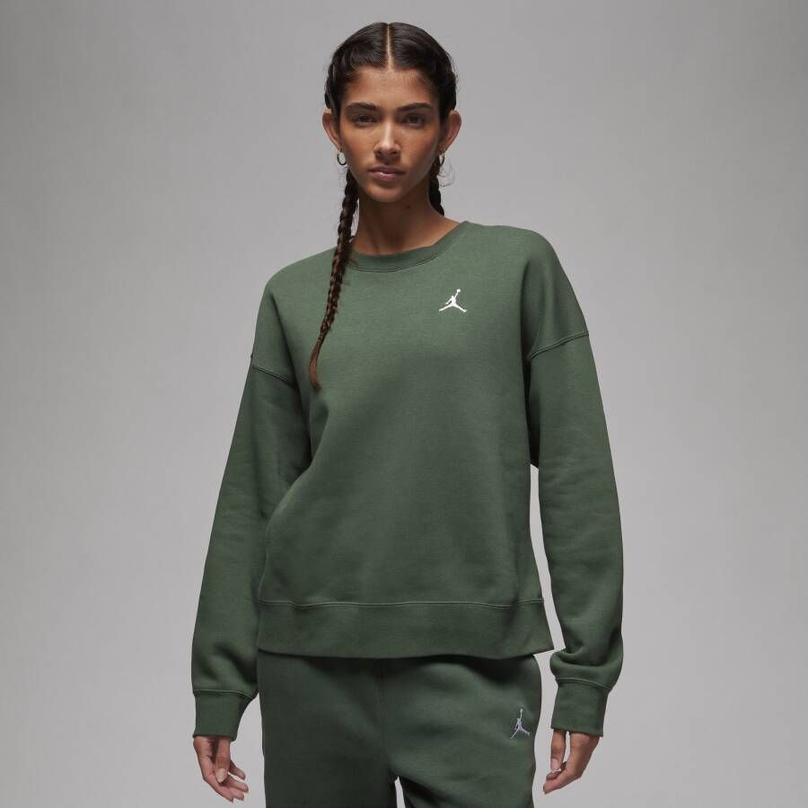 Jordan Brooklyn Fleece sweatshirt met ronde hals voor dames Groen