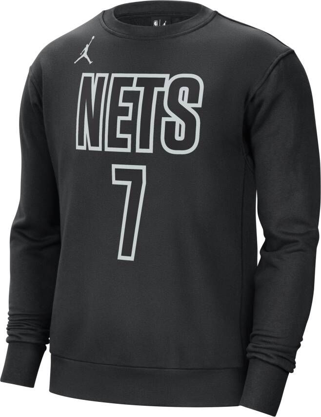 Jordan Brooklyn Nets Courtside Statement Edition NBA-sweatshirt van fleece voor heren Zwart