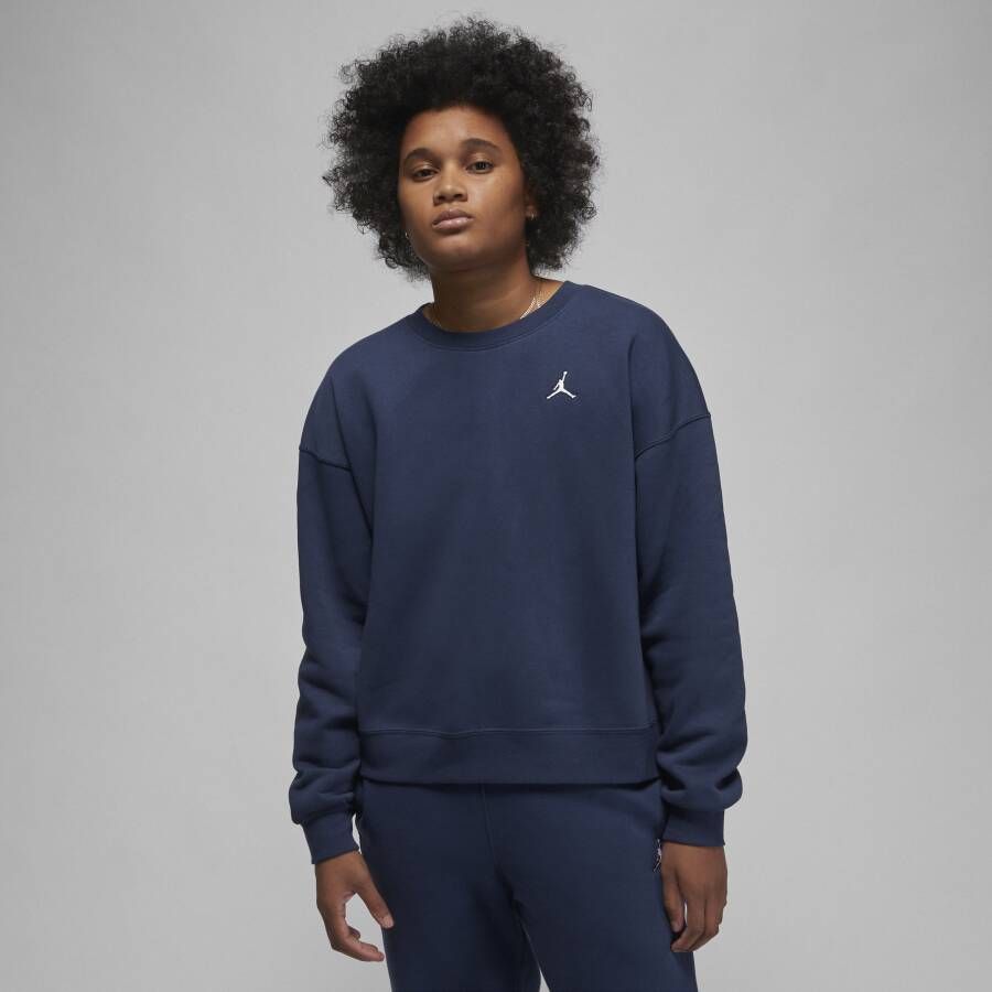 Jordan Brooklyn Sweatshirt van fleece met ronde hals voor dames Blauw