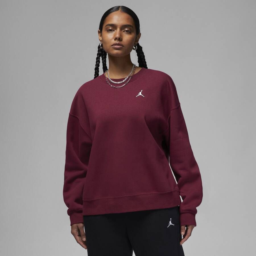 Jordan Brooklyn Sweatshirt van fleece met ronde hals voor dames Rood