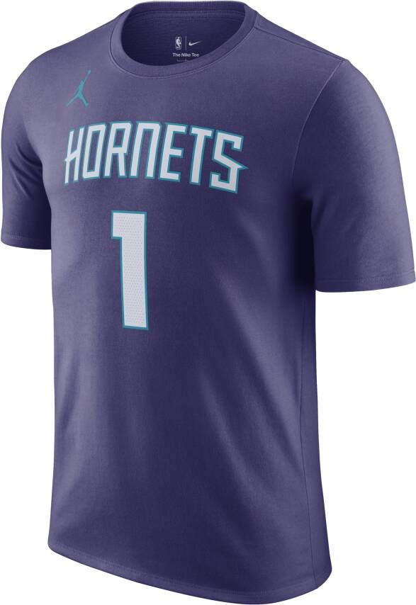 Jordan Charlotte Hornets Statement Edition NBA-herenshirt Paars