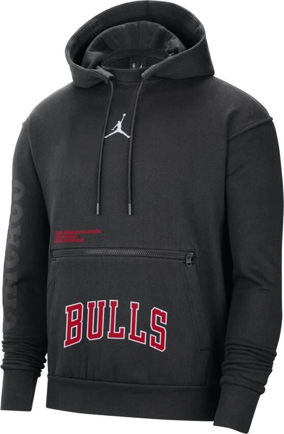 Jordan Chicago Bulls Courtside Statement Edition NBA-fleecehoodie voor heren Zwart