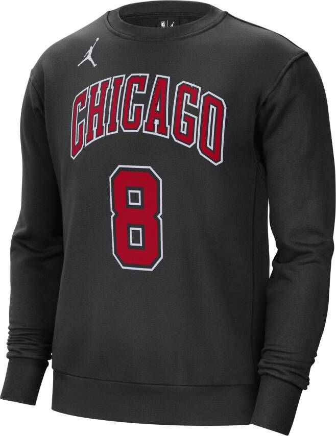 Jordan Chicago Bulls Courtside Statement Edition NBA-sweatshirt van fleece voor heren Zwart