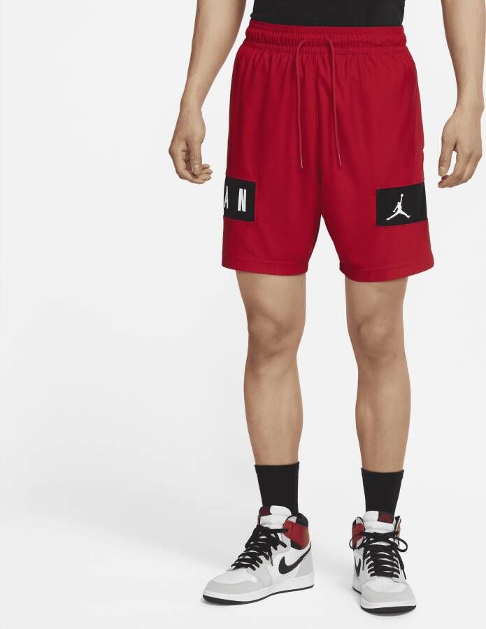Jordan Sportieve Basketball Shorts met Zijopeningen Red Heren