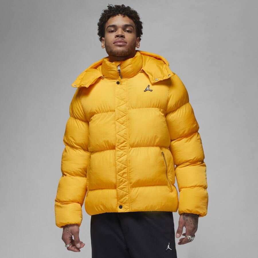 Jordan Waterafstotende Pufferjas met Capuchon Yellow Heren