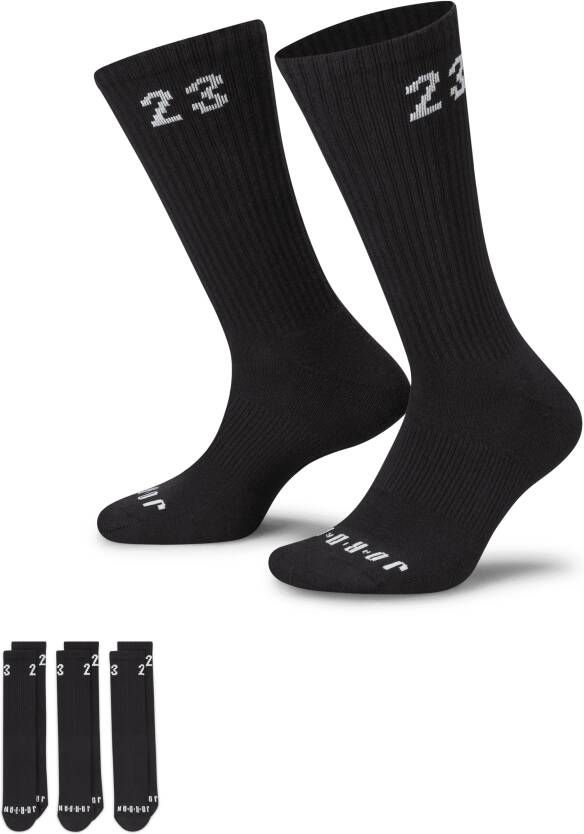 Jordan Essentials Crew sokken (3 paar) Zwart