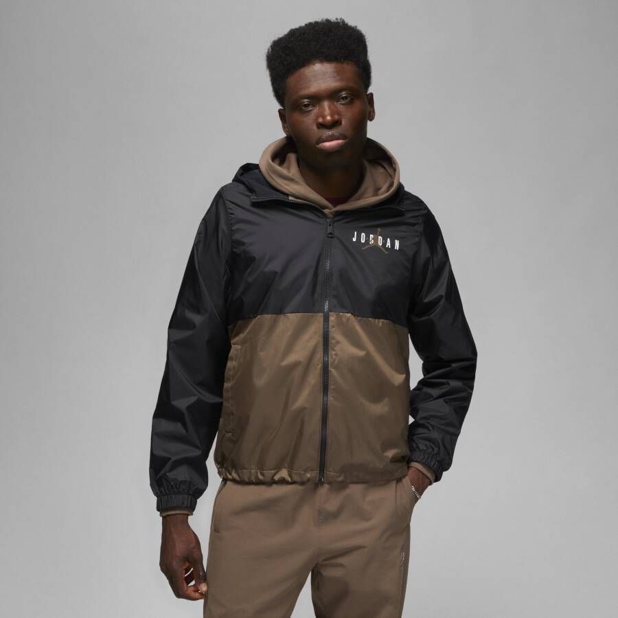 Jordan Zwarte Windbreaker Jas met Capuchon Black Heren