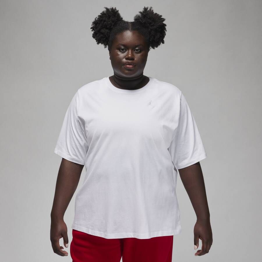 Jordan Essentials Girlfriend T-shirt voor dames (Plus Size) Wit