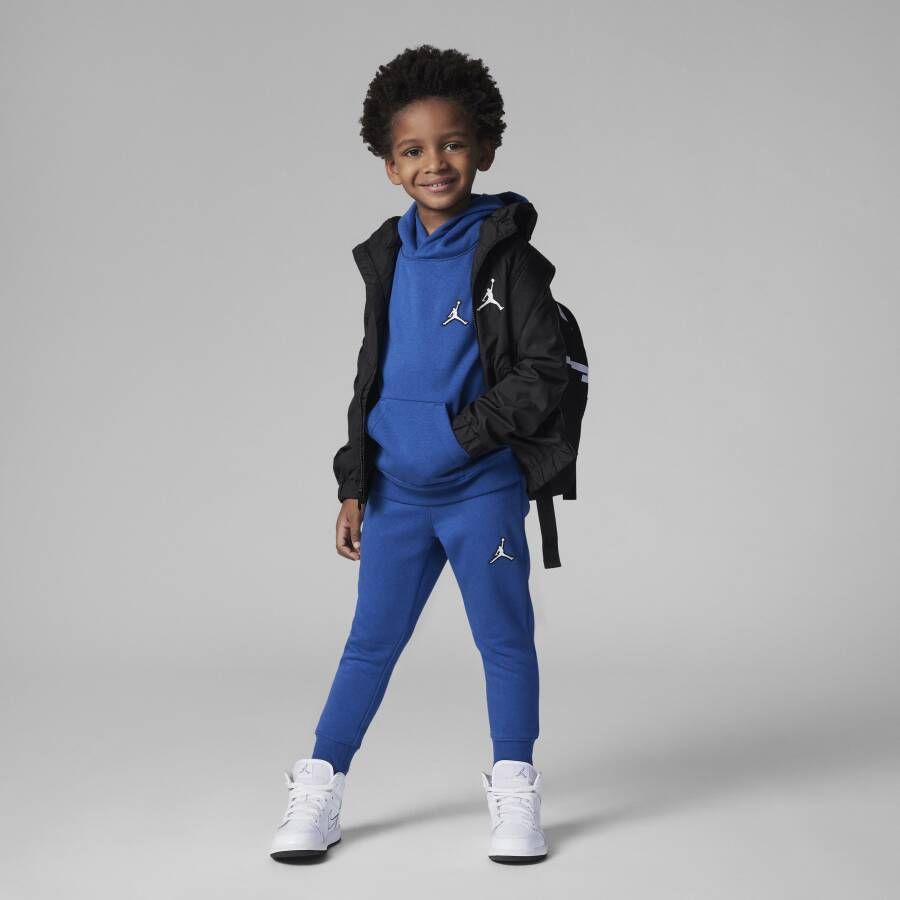 Jordan Essentials Kleuterset met hoodie en broek van fleece Blauw