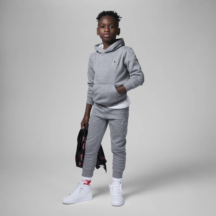 Jordan Essentials Kleuterset met hoodie en broek van fleece Grijs