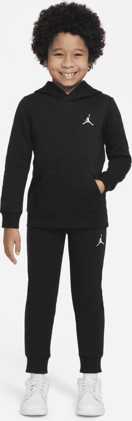 Jordan Essentials Kleuterset met hoodie en broek van fleece Zwart