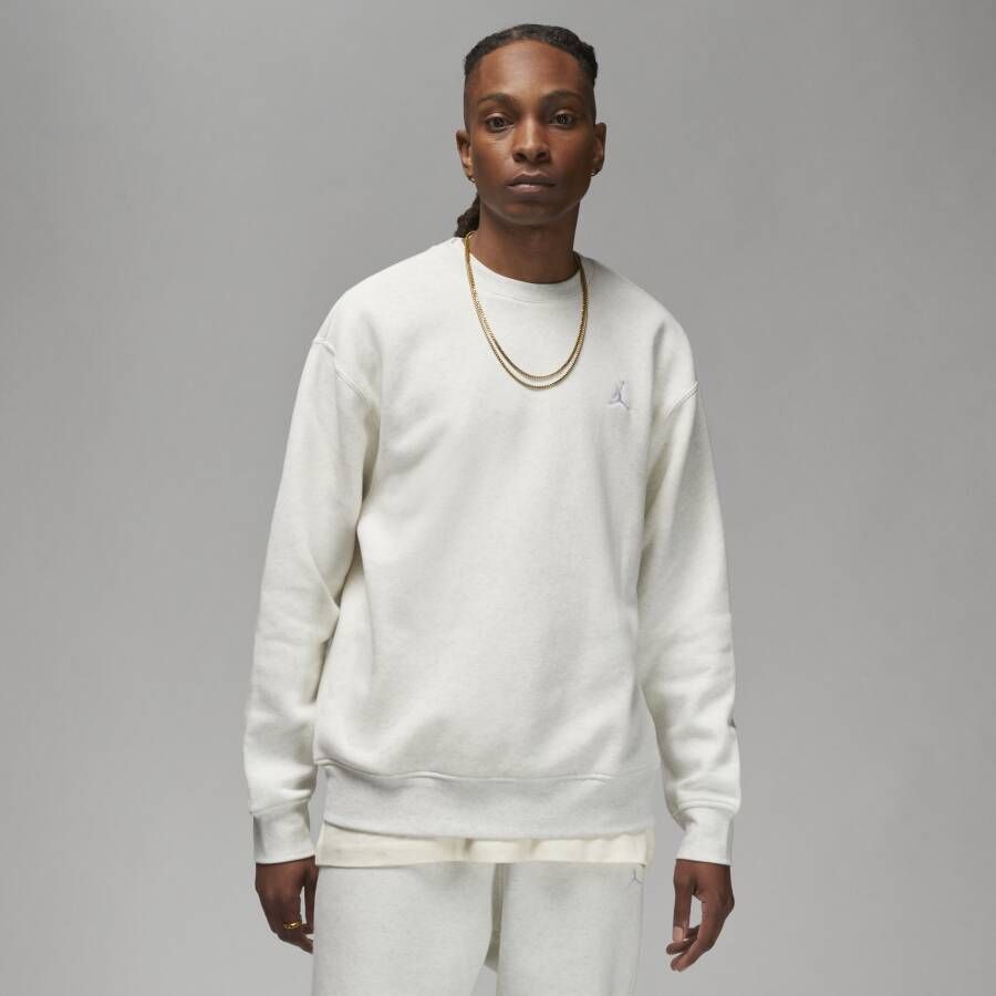 Jordan Essentials sweatshirt van fleece met ronde hals voor heren Wit