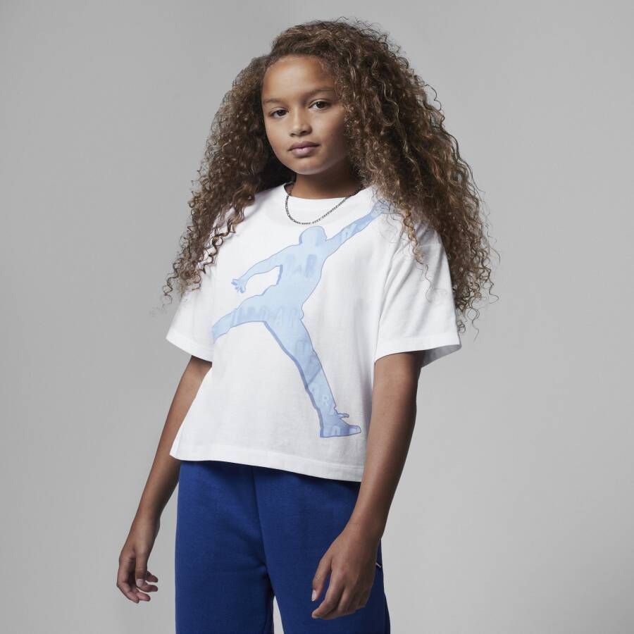 Jordan Essentials T-shirt met print en logo voor kids Wit