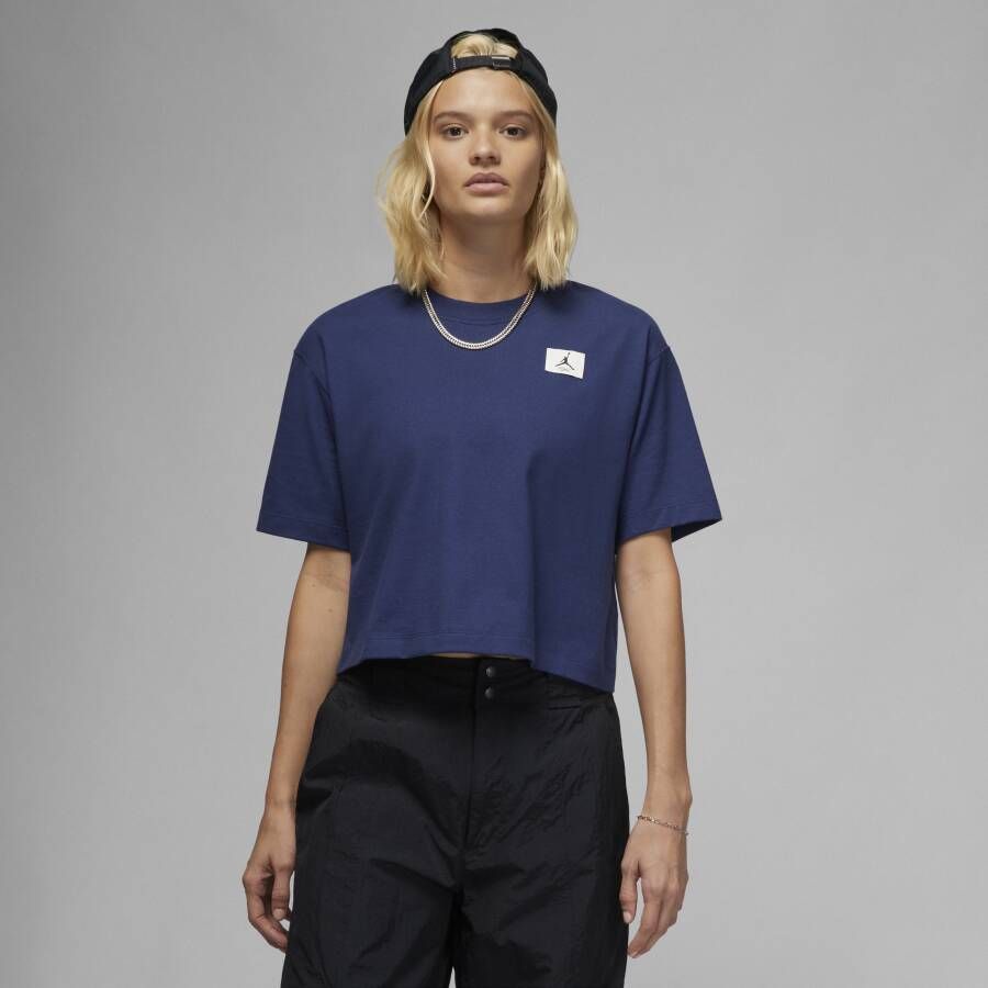 Jordan Essentials T-shirt met recht design voor dames Blauw