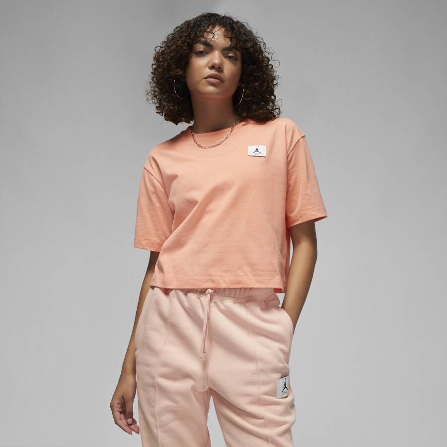 Jordan Essentials T-shirt met recht design voor dames Roze