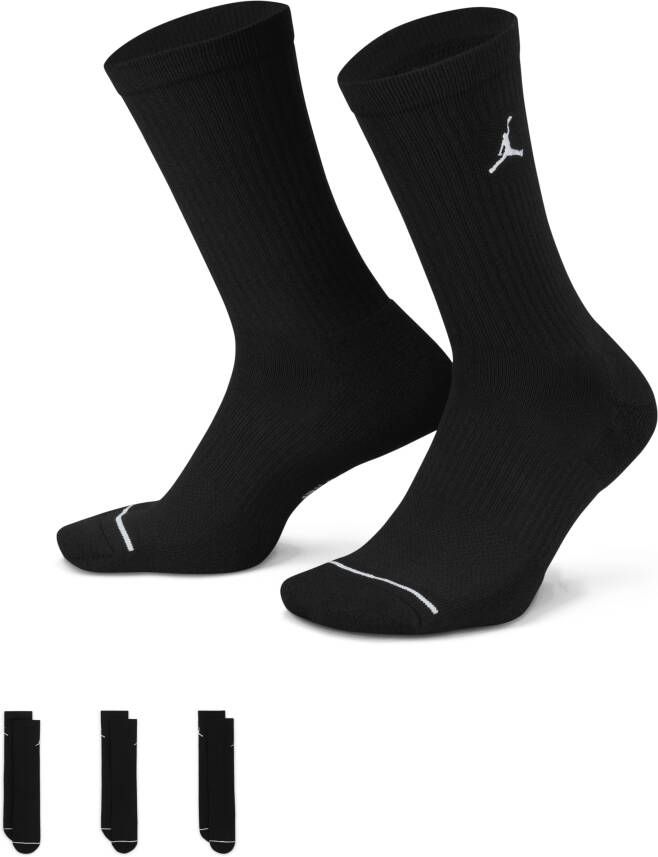 Jordan Everyday crew sokken (3 paar) Zwart