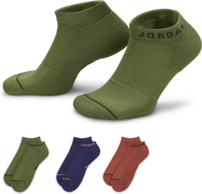 Jordan Everyday No-Show sokken (3 paar) Meerkleurig