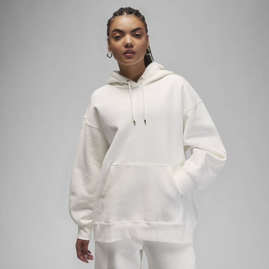 Jordan Flight Fleece hoodie voor dames Wit