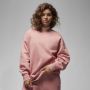 Jordan Flight Fleece sweatshirt met ronde hals voor dames Roze - Thumbnail 1