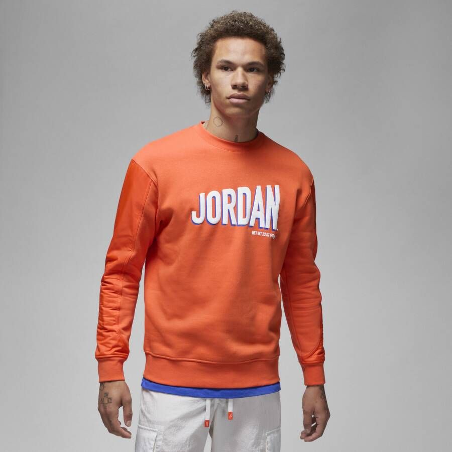 Jordan Flight MVP Sweatshirt van fleece met ronde hals voor heren Oranje