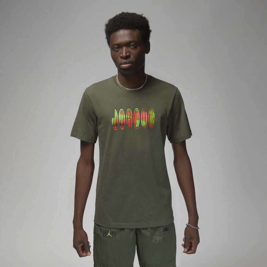 Jordan Flight MVP Wordmark T-Shirt Green Heren