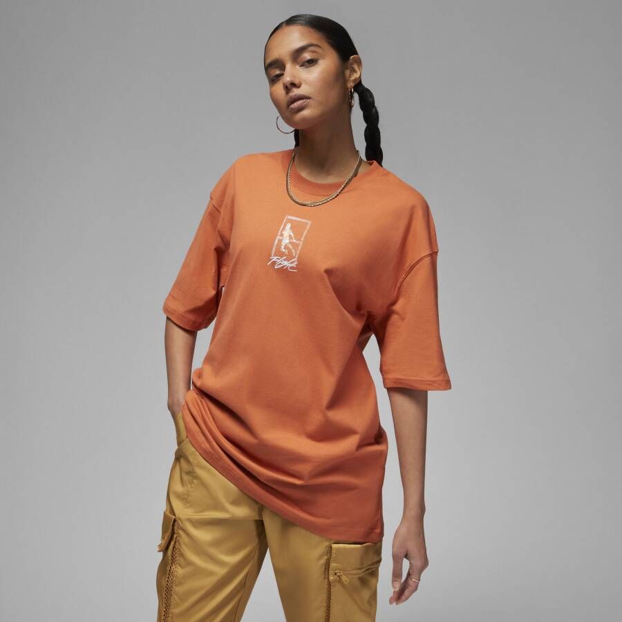 Jordan Flight T-shirt voor dames Oranje