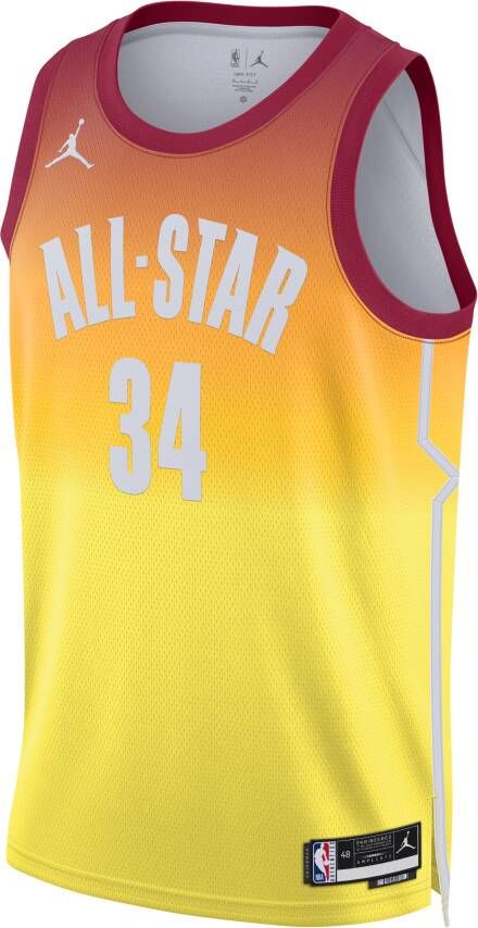 Jordan Giannis Antetokounmpo 2023 All-Star Edition Swingman NBA-jersey met Dri-FIT Rood