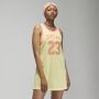 Jordan Mesh Crew Neck Mouwloze Jurk Yellow Dames - Thumbnail 1