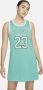 Jordan Mesh Crew Neck Mouwloze Jurk Green Dames - Thumbnail 1