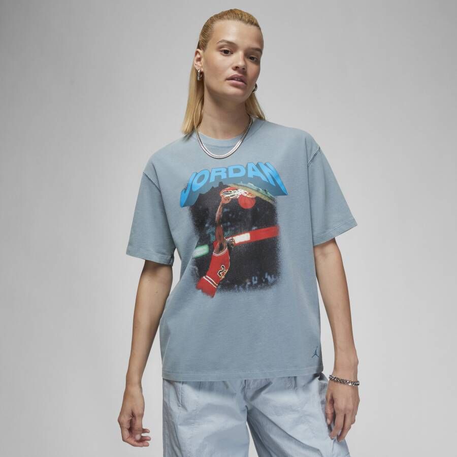 Jordan (Her)itage T-shirt met graphic voor dames Blauw