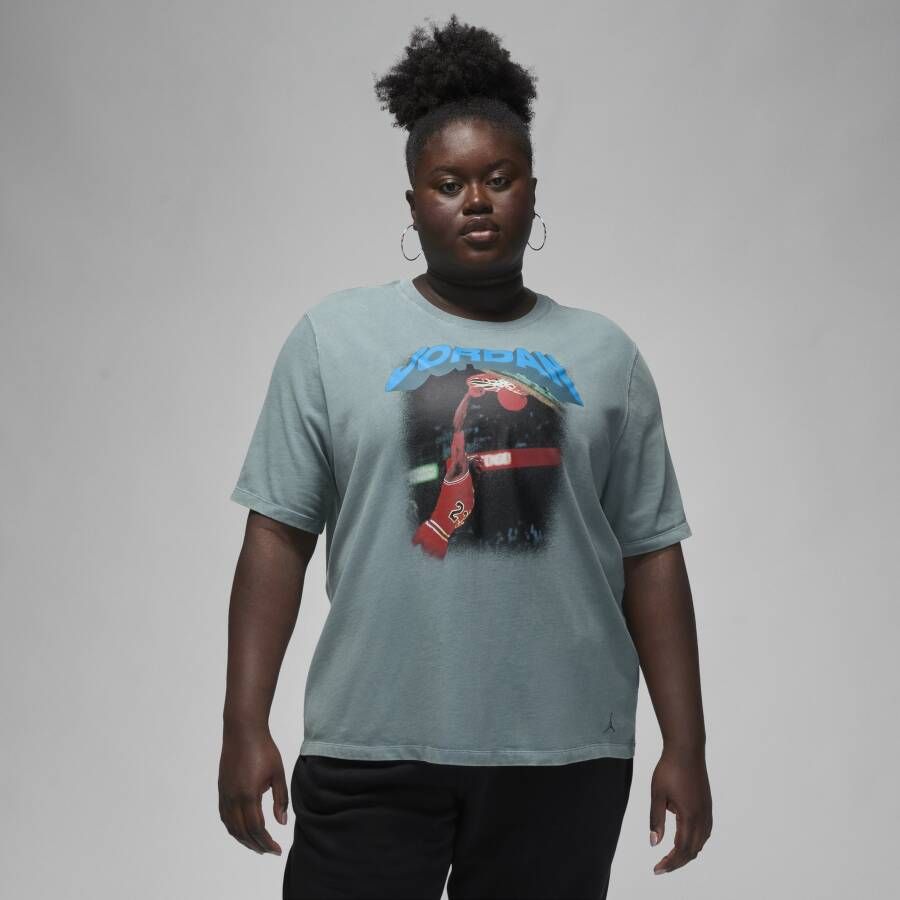 Jordan (Her)itage T-shirt voor dames (Plus Size) Blauw