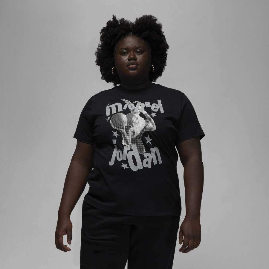 Jordan (Her)itage T-shirt voor dames (Plus Size) Zwart