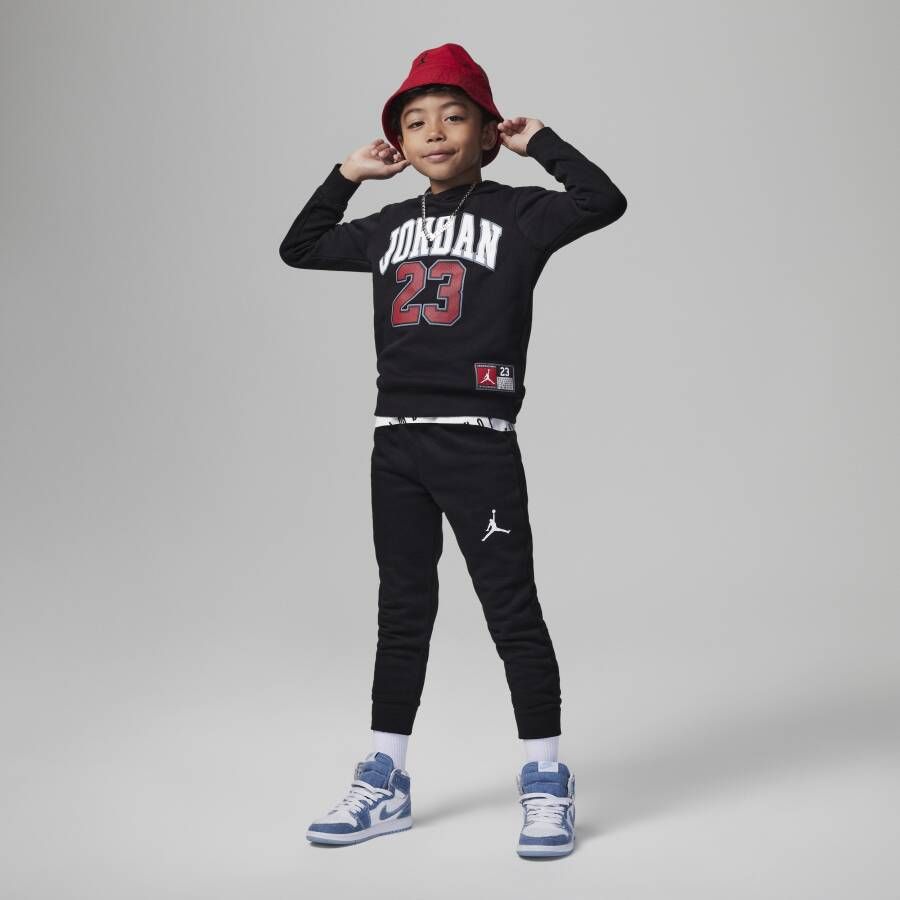 Jordan Jersey Pack Pullover Set tweedelige hoodieset voor kleuters Zwart