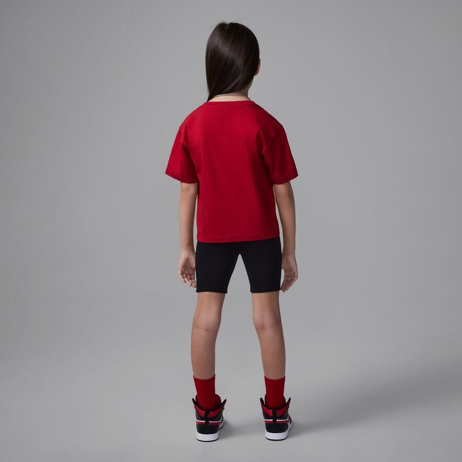 Jordan 1984 tweedelige retroset met bikeshorts voor kleuters Zwart