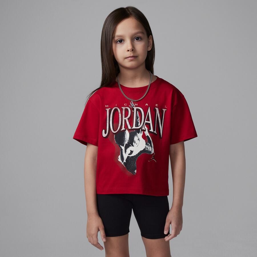 Jordan 1984 tweedelige retroset met bikeshorts voor kleuters Zwart - Foto 2