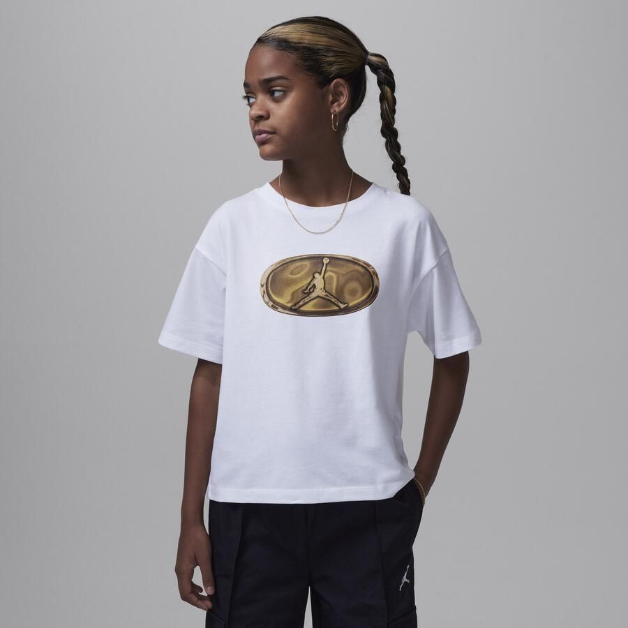 Jordan 1st Baby Blue T-shirt voor kids Wit - Foto 3