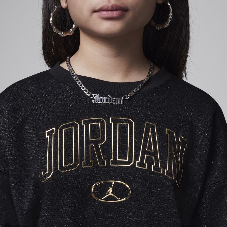Jordan 1st Baby Blue top met ronde hals voor kids Zwart - Foto 2