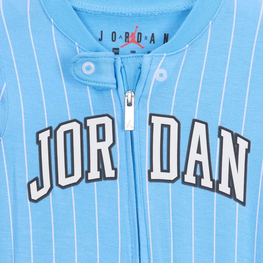 Jordan 23 coverall met voetjes voor baby's (0-9 maanden) Blauw