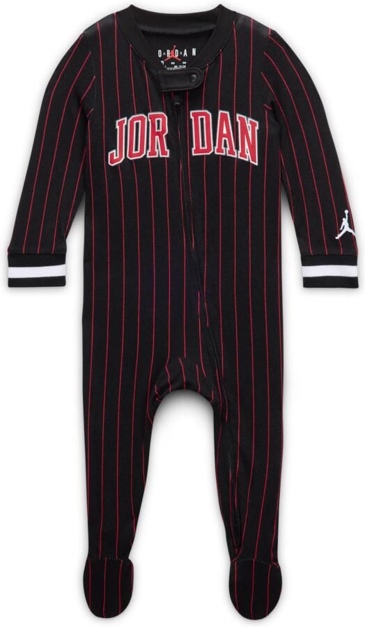 Jordan 23 coverall met voetjes voor baby's (0-9 maanden) Zwart - Foto 2